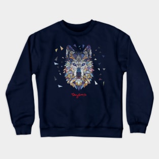 Geometric Wolf artwork Crewneck Sweatshirt